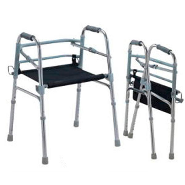 Andador plegable con asiento de lona - Imagen 2